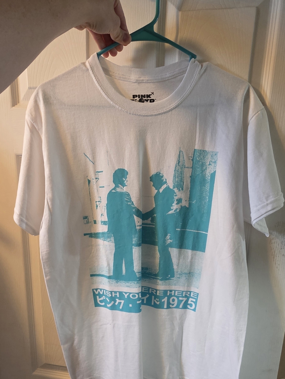Pink Floyd White T-Shirt with Teal Graphic